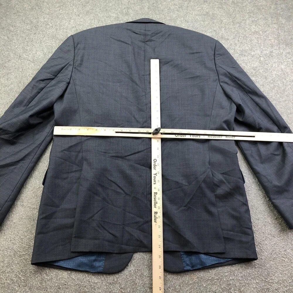 HUGO Boss Blazer Mens 44R Blue Stripe Wool Pasini Movie1 Suit Jacket Sport Coat